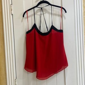 Red Tank with Black detail